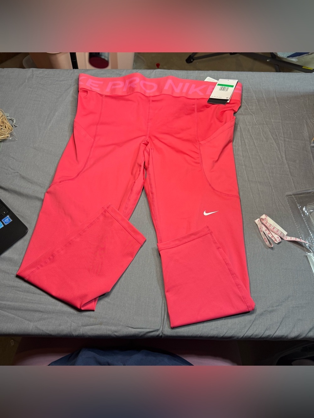 Nike Pro Sculpt Dri Fit High Rise 7/8 Hot Pink Leggings NWT XL